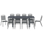 Garten Essgruppe 11 pcs Anthrazit Pulverbeschichteter Stahl