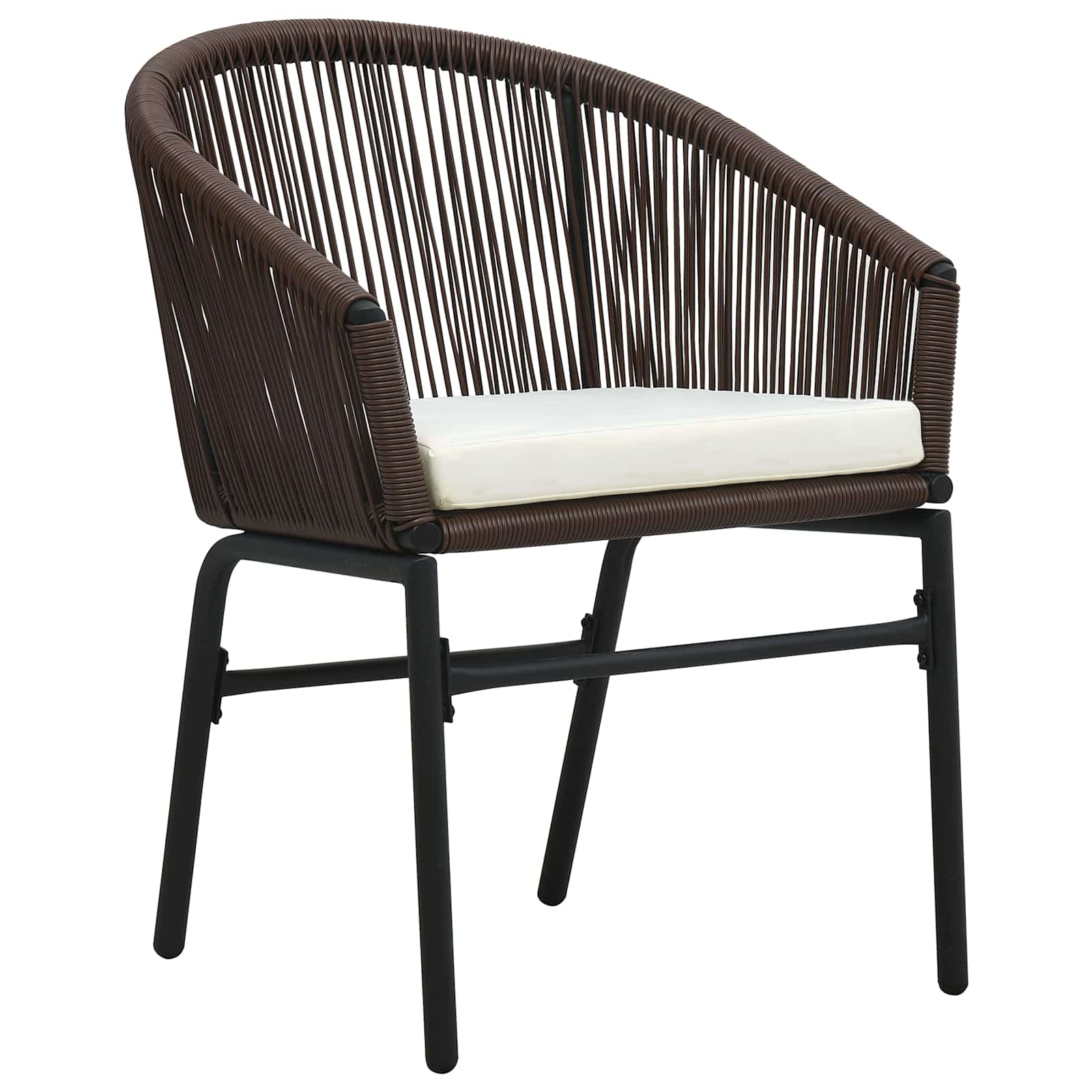 Garten Essgruppe 9 pcs Braun Poly-Rattan
