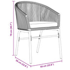 Garten Essgruppe 9 pcs Braun Poly-Rattan