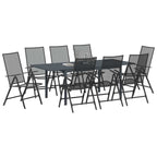 Garten Essgruppe 9 pcs Anthrazit Stahl