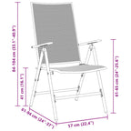 Garten Essgruppe 9 pcs Anthrazit Stahl