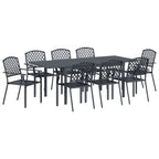 Garten Essgruppe 9 pcs Anthrazit Stahl