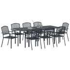 Garten Essgruppe 9 pcs Anthrazit Stahl