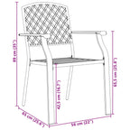 Garten Essgruppe 9 pcs Anthrazit Stahl