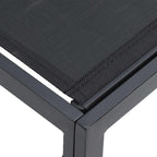 Gartensofa-set mit Kissen 7 pcs Schwarz Aluminium