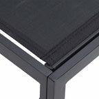 Gartensofa-set mit Kissen 12 pcs Schwarz Aluminium