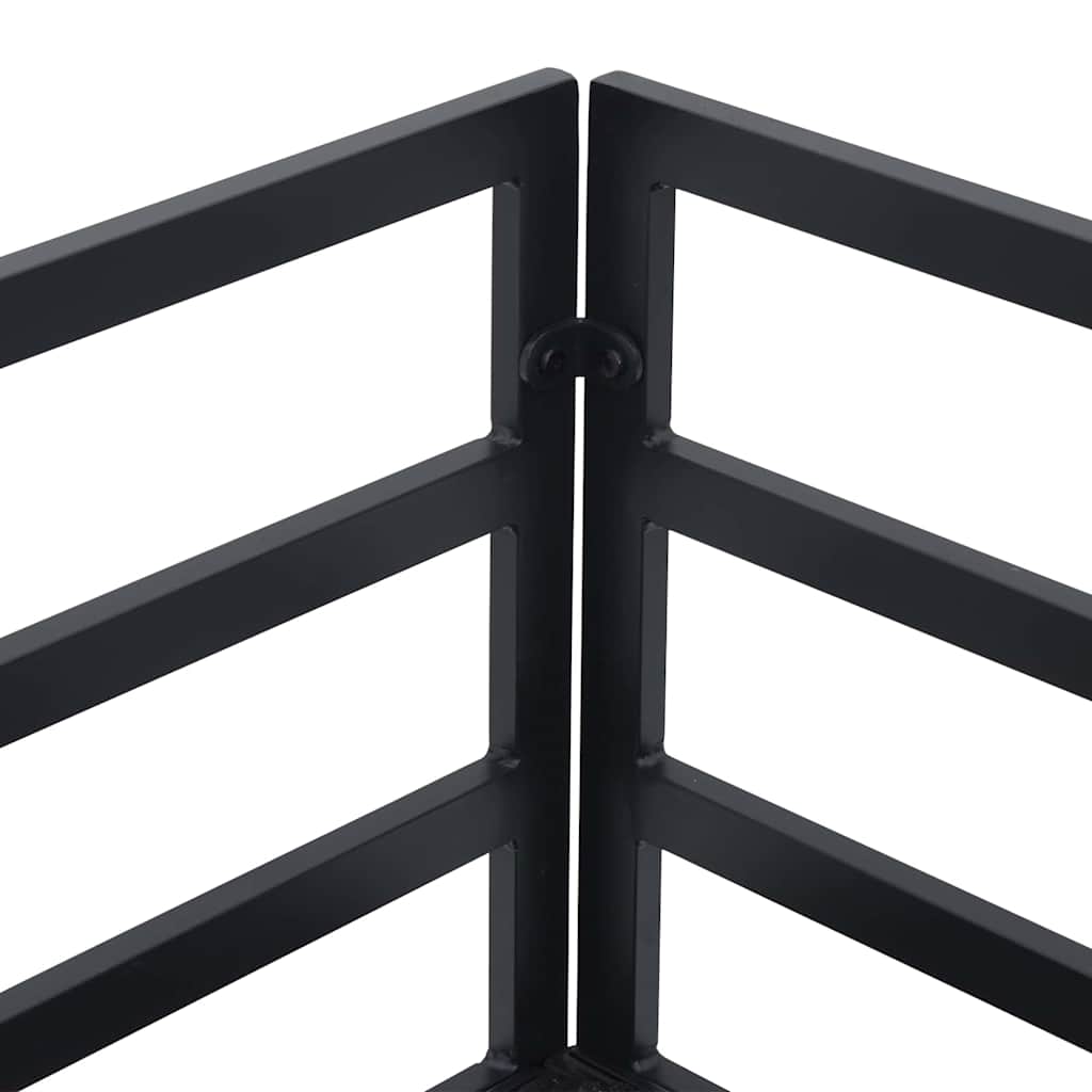 Gartensofa-set mit Kissen 12 pcs Schwarz Aluminium