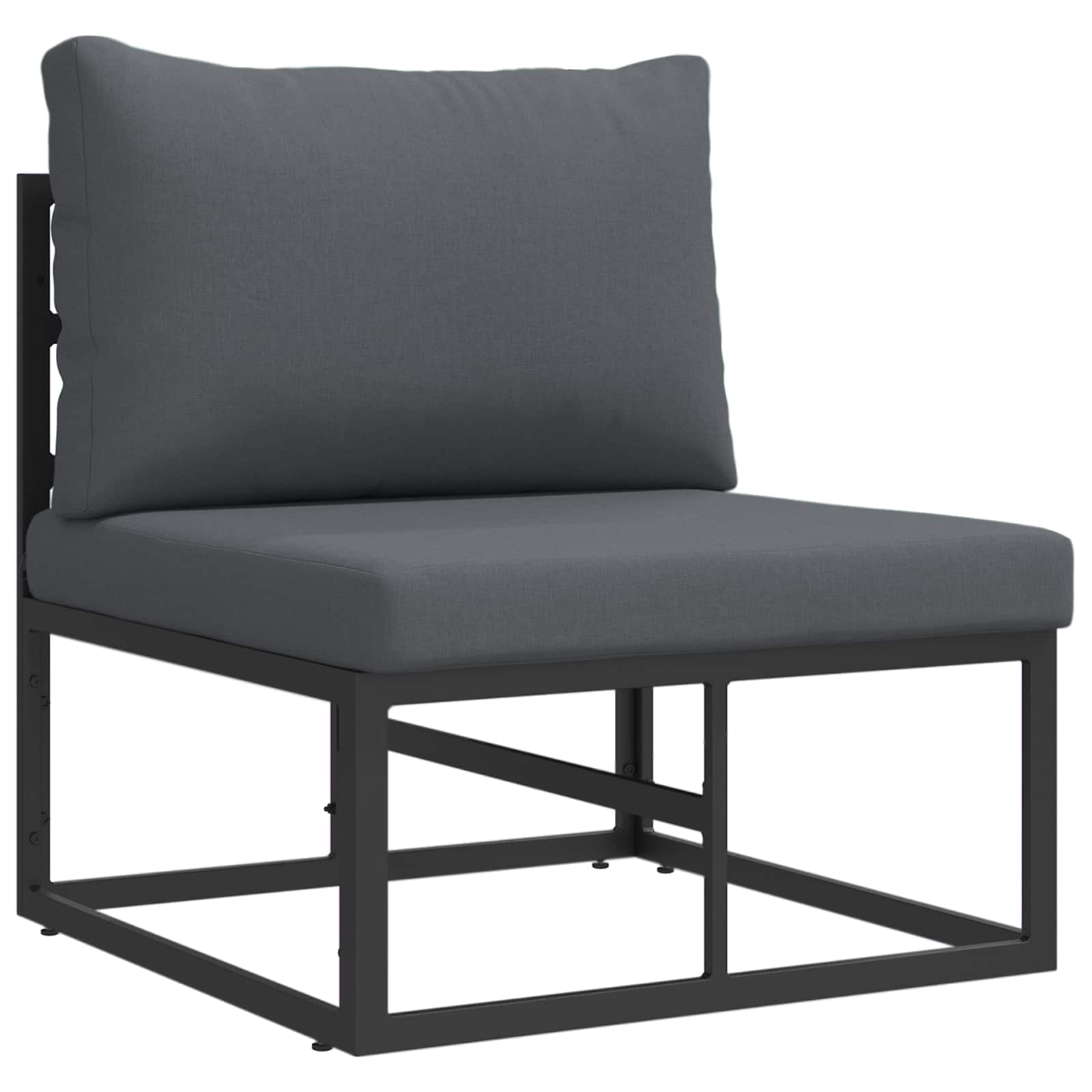 Gartensofa-set mit Kissen 13 pcs Schwarz Aluminium