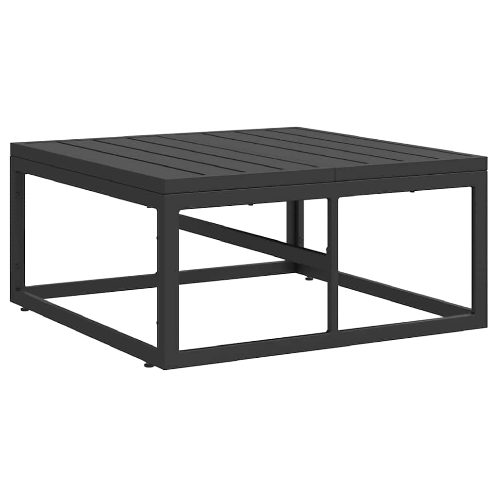 Gartensofa-set mit Kissen 14 pcs Schwarz Aluminium