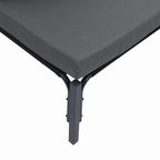Gartensofa-set mit Kissen 4 pcs Schwarz Stahl