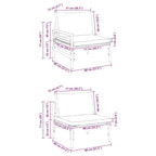 Gartensofa-set mit Kissen 4 pcs Schwarz Stahl