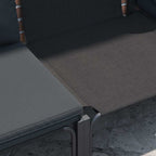 Gartensofa-set mit Kissen 6 pcs Schwarz Stahl