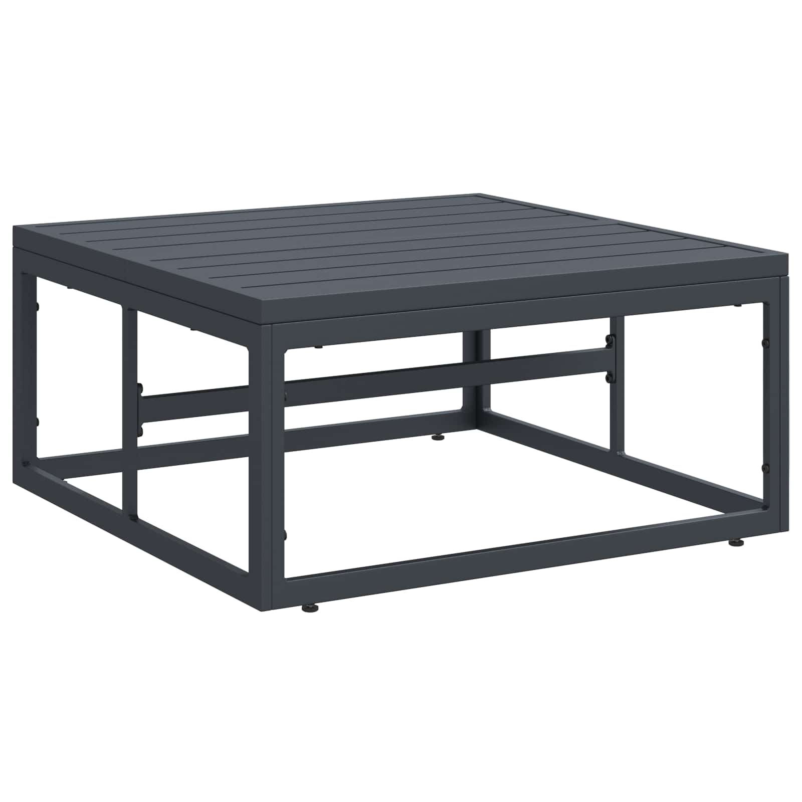 Gartensofa-set mit Kissen 6 pcs Schwarz Stahl