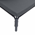 Gartensofa-set mit Kissen 7 pcs Schwarz Stahl