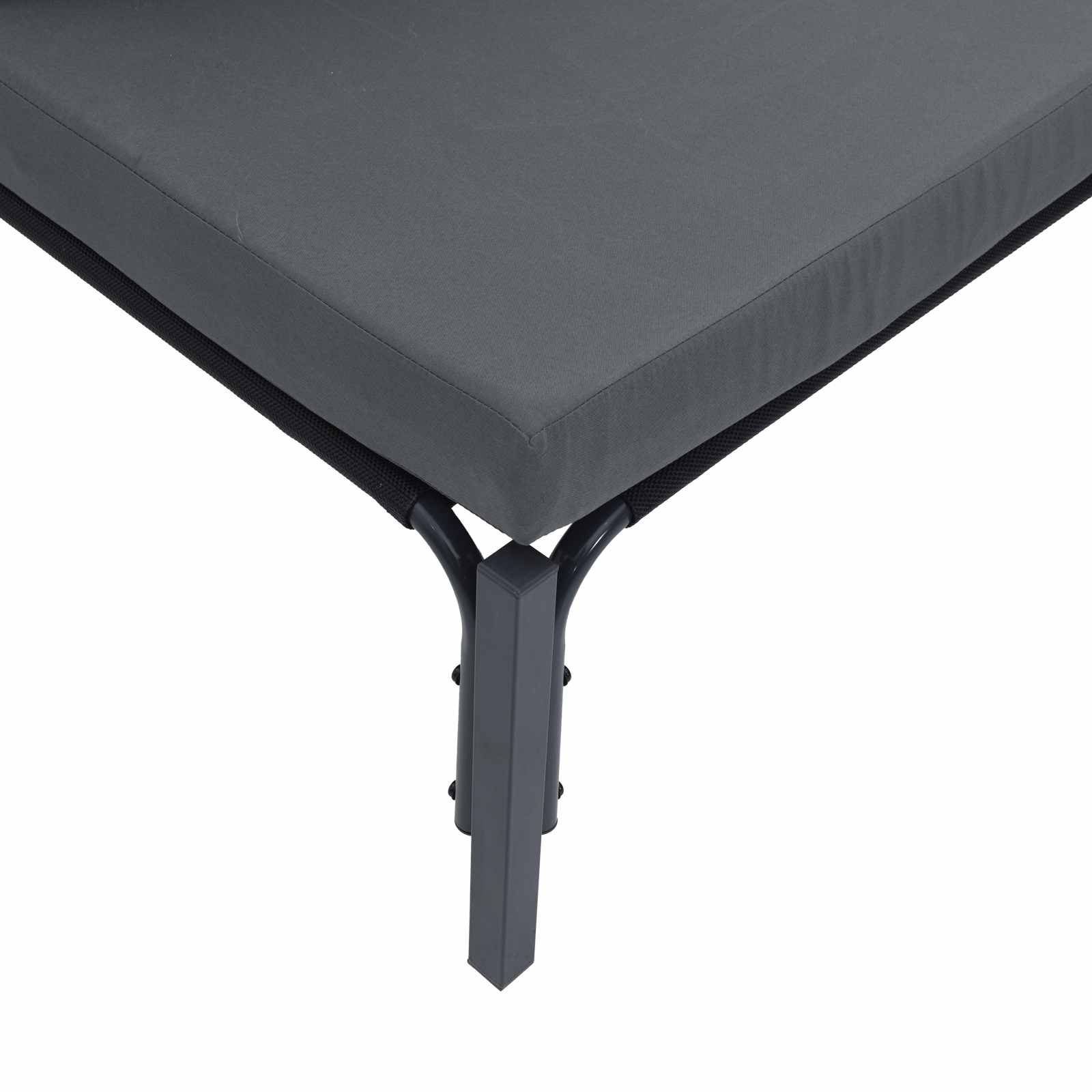 Gartensofa-set mit Kissen 9 pcs Schwarz Stahl