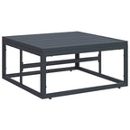Gartensofa-set mit Kissen 10 pcs Schwarz Stahl
