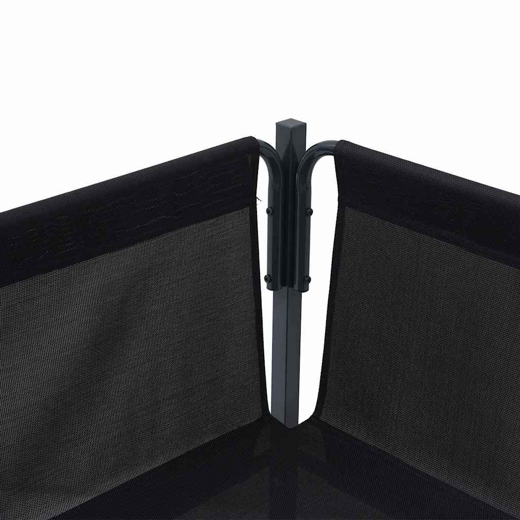 Gartensofa-set mit Kissen 9 pcs Schwarz Stahl