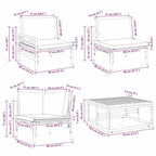 Gartensofa-set mit Kissen 10 pcs Schwarz Stahl