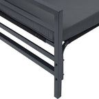 Gartensofa-set mit Kissen 12 pcs Schwarz Stahl