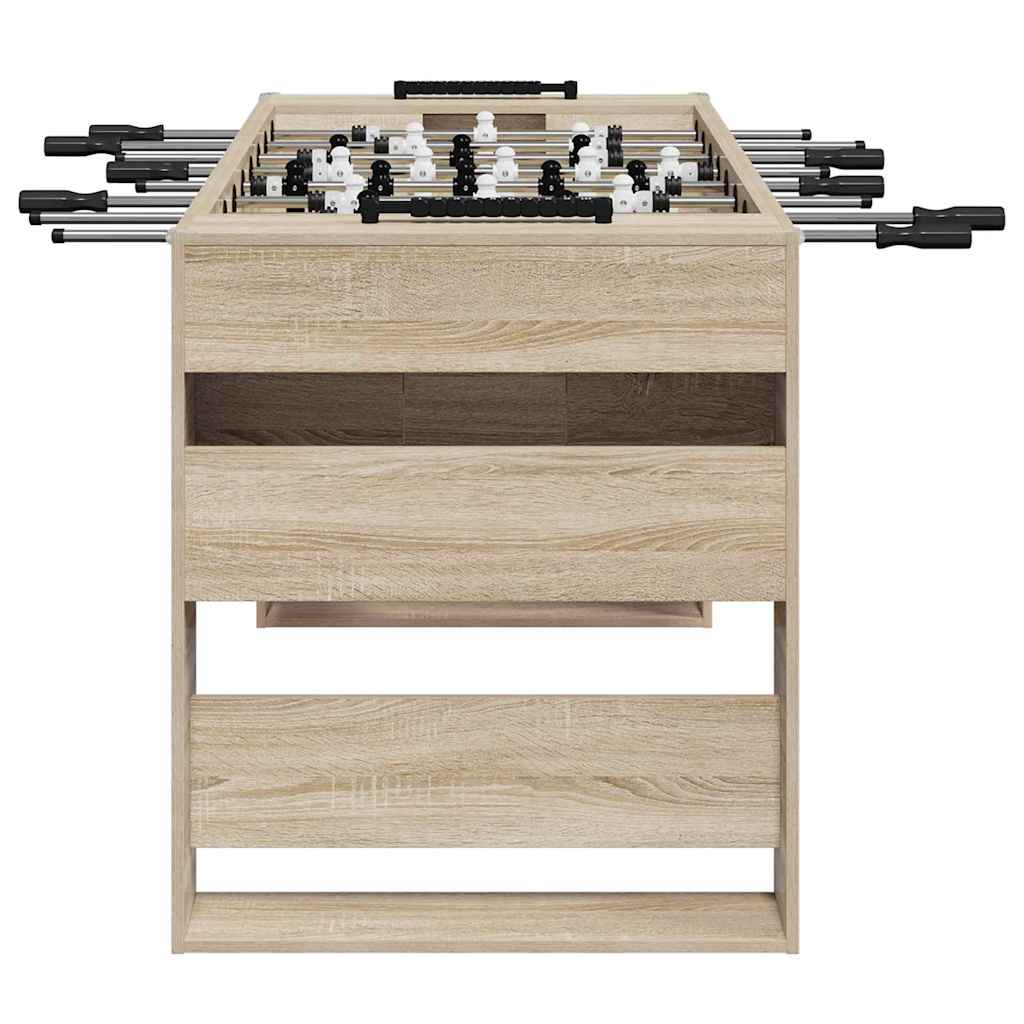 Tischfußballtisch Sonoma-Eiche 146,5 x 74 x 85 cm Holzwerkstoff