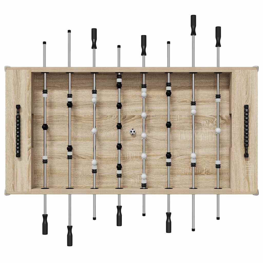 Tischfußballtisch Sonoma-Eiche 146,5 x 74 x 85 cm Holzwerkstoff