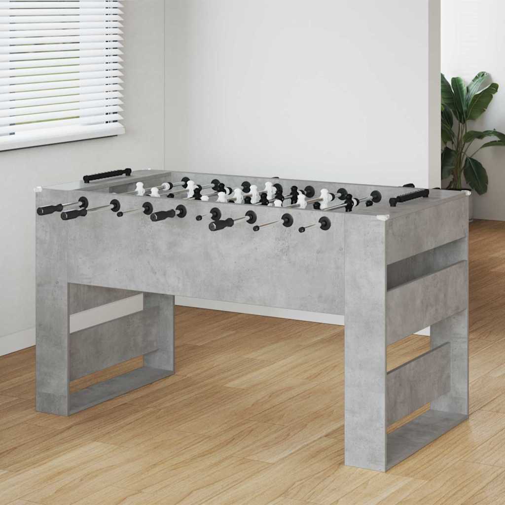Tischfußballtisch Betongrau 146,5 x 74 x 85 cm Holzwerkstoff