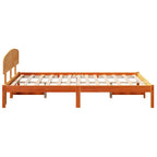 Bettrahmen Wachsbraun 120 x 200 cm Massives Kiefernholz