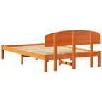 Bettrahmen Wachsbraun 135 x 190 cm Massives Kiefernholz