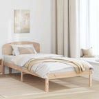 Bettrahmen mit Kopfteil Natur 100 x 200 cm Massives Kiefernholz