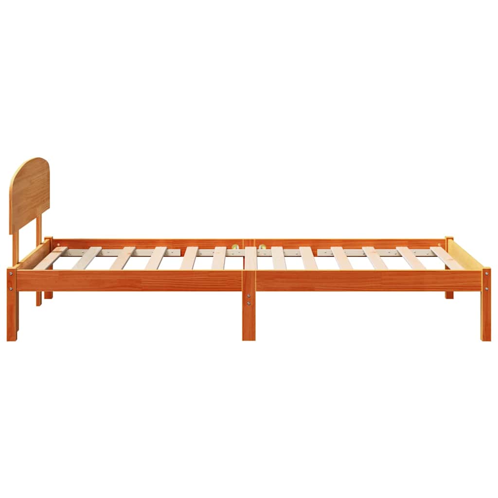 Bettrahmen Wachsbraun 80 x 200 cm Massives Kiefernholz