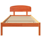 Bettrahmen Wachsbraun 90 x 190 cm Massives Kiefernholz