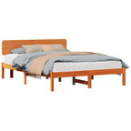 Bettrahmen Wachsbraun 150 x 200 cm Massives Kiefernholz