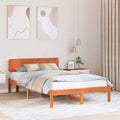 Bettrahmen Wachsbraun 140 x 190 cm Massives Kiefernholz