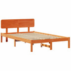 Bettrahmen Wachsbraun 140 x 190 cm Massives Kiefernholz