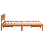 Bettrahmen Wachsbraun 120 x 190 cm Massives Kiefernholz