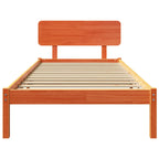 Bettrahmen Wachsbraun 75 x 190 cm Massives Kiefernholz