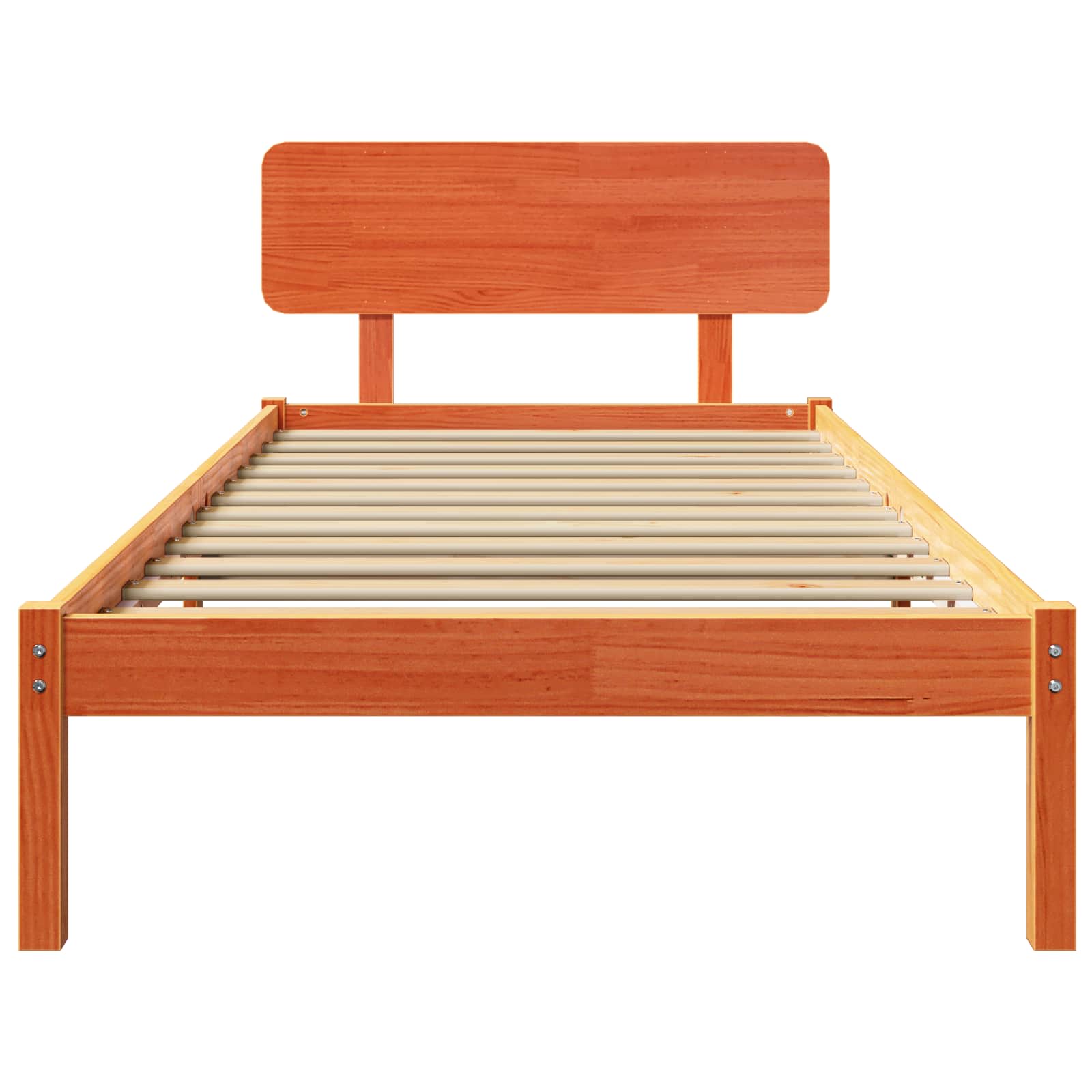 Bettrahmen Wachsbraun 75 x 190 cm Massives Kiefernholz