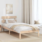 Bettgestell mit Kopfteil Braun 80 x 200 cm Massivholz Kiefer