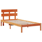 Bettgestell mit Kopfteil Braun 80 x 200 cm Massivholz Kiefer