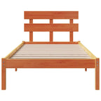 Bettgestell mit Kopfteil Braun 75 x 190 cm Massivholz Kiefer
