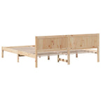 Bettgestell Braun 200 x 200 cm Massivholz Kiefer