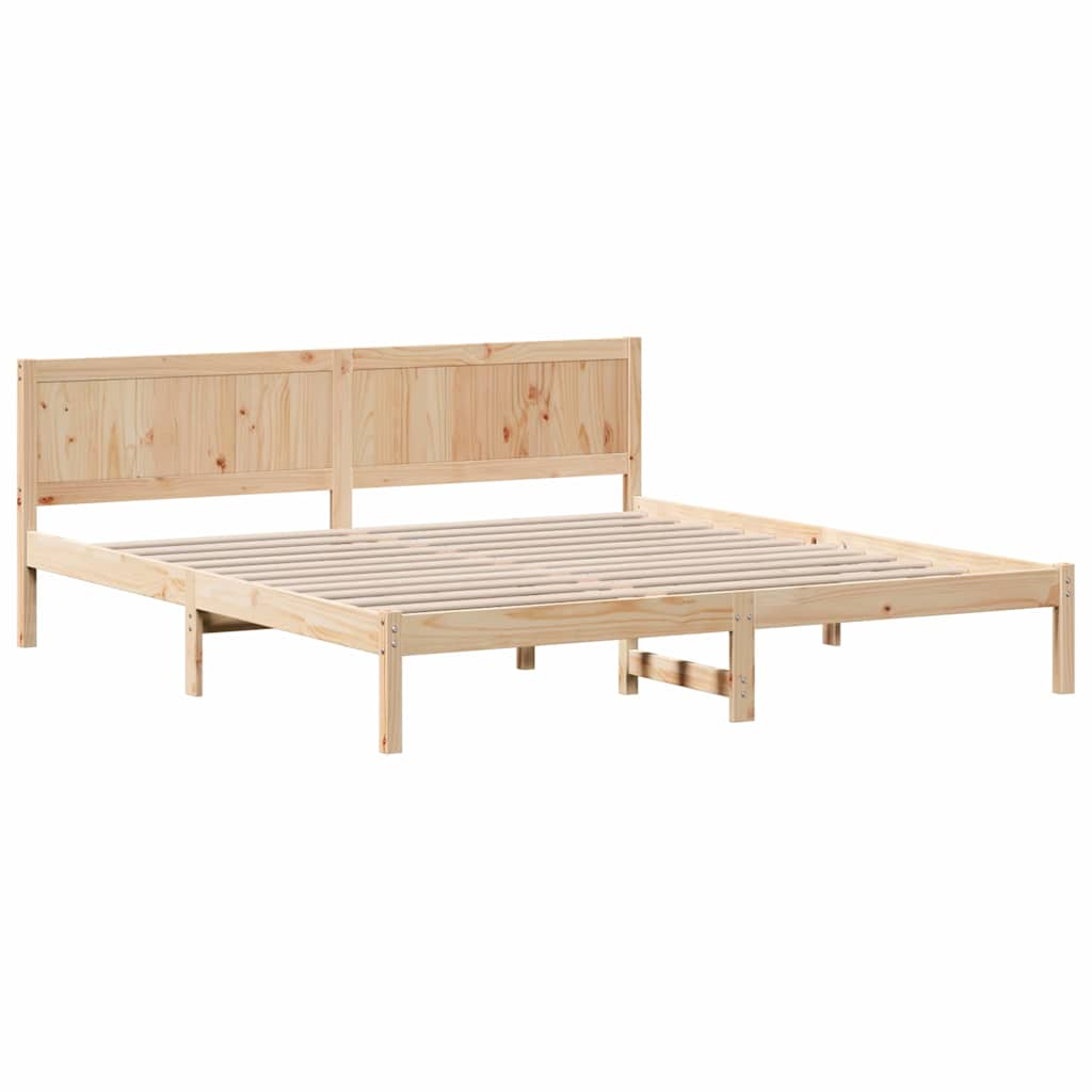 Bettgestell Braun 180 x 200 cm Massivholz Kiefer