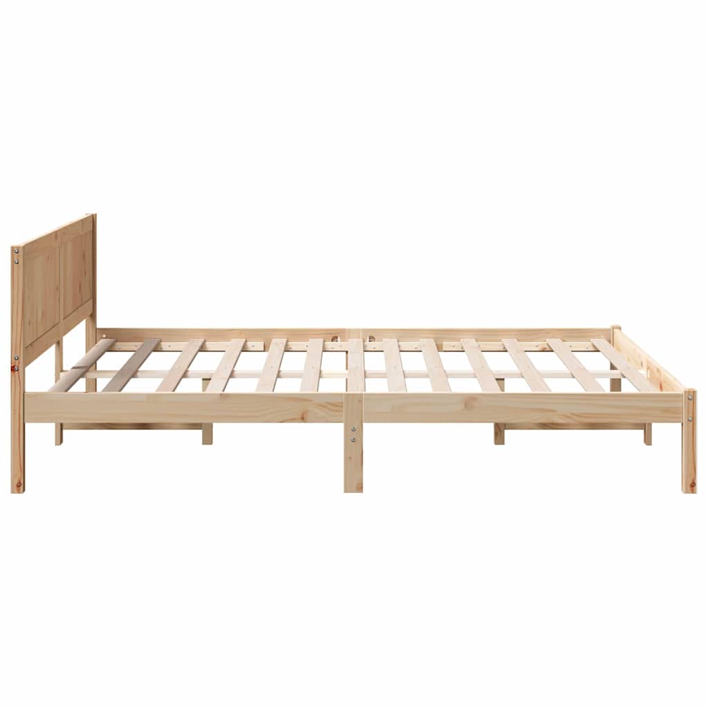 Bettgestell Braun 160 x 200 cm Massivholz Kiefer