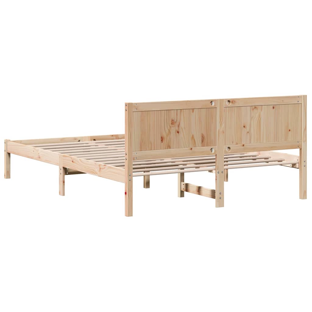 Bettgestell Braun 150 x 200 cm Massivholz Kiefer