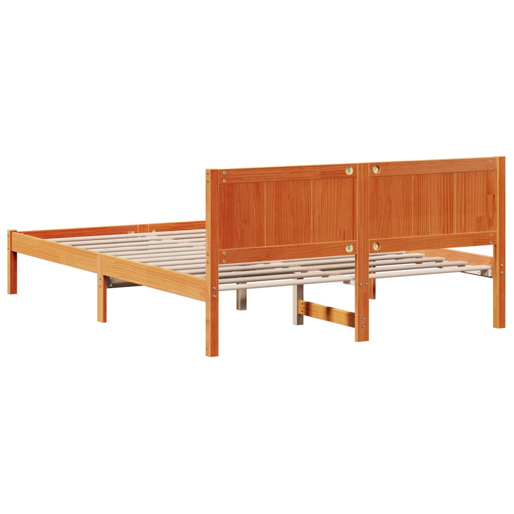 Bettgestell Braun 150 x 200 cm Massivholz Kiefer