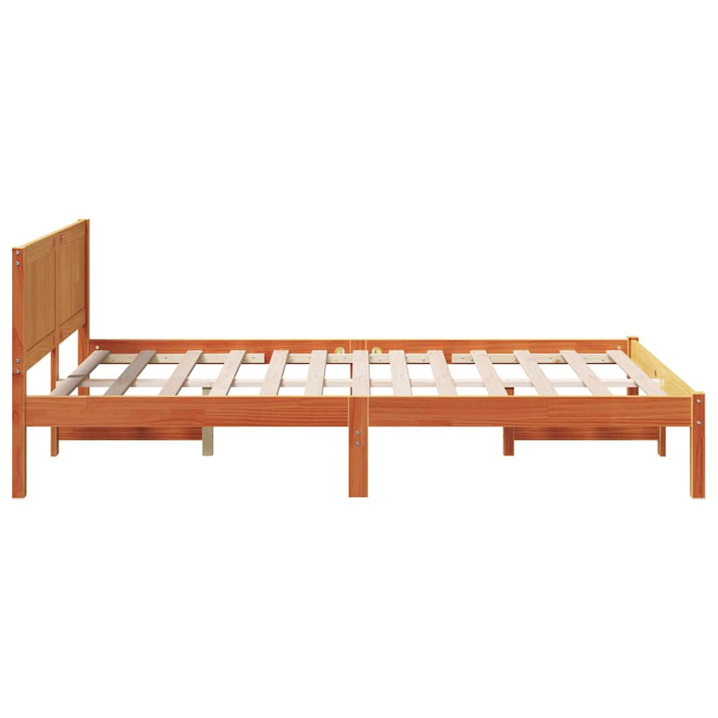Bettgestell Braun 140 x 190 cm Massivholz Kiefer