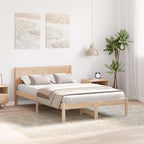 Bettgestell Braun 135 x 190 cm Massivholz Kiefer