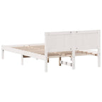 Bettgestell Weiß 135 x 190 cm Massivholz Kiefer