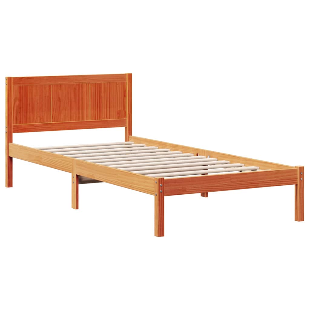 Bettgestell Braun 80 x 200 cm Massivholz Kiefer