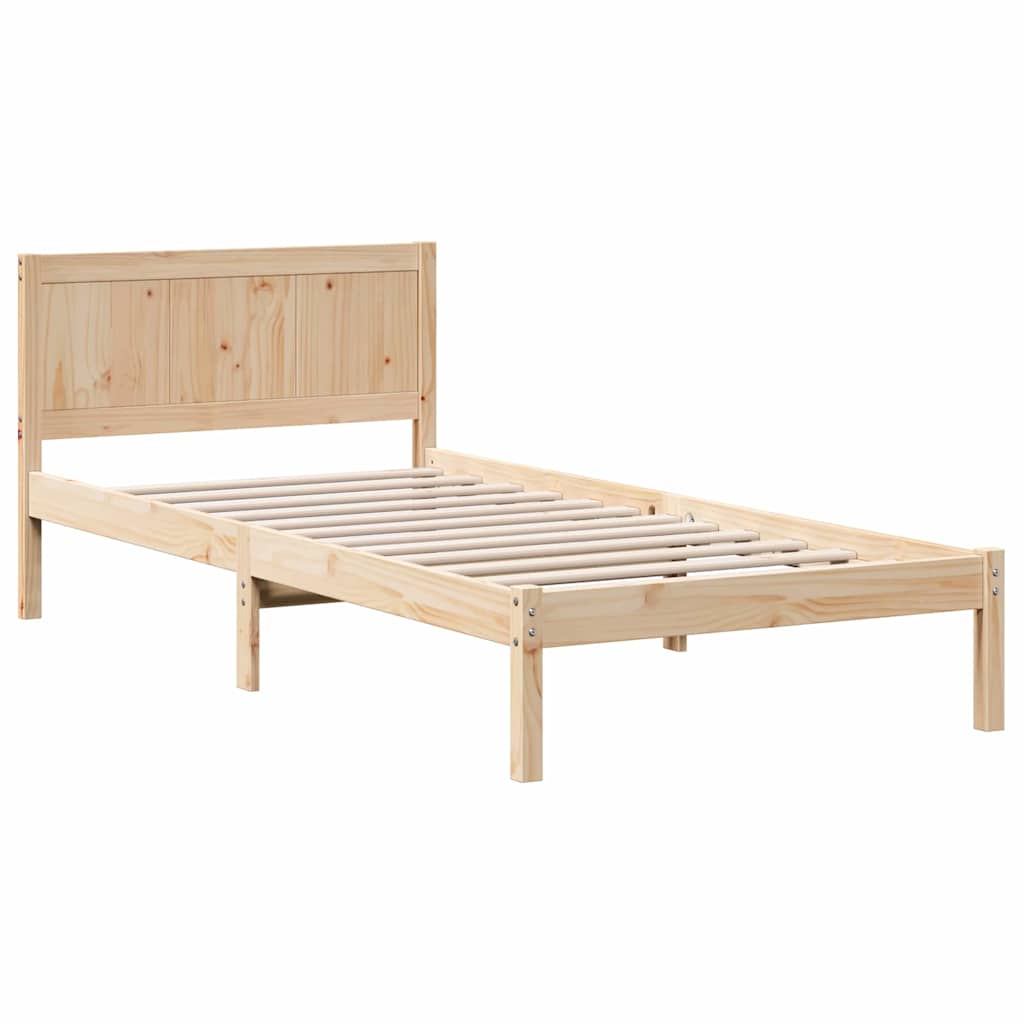 Bettgestell Braun 90 x 200 cm Massivholz Kiefer